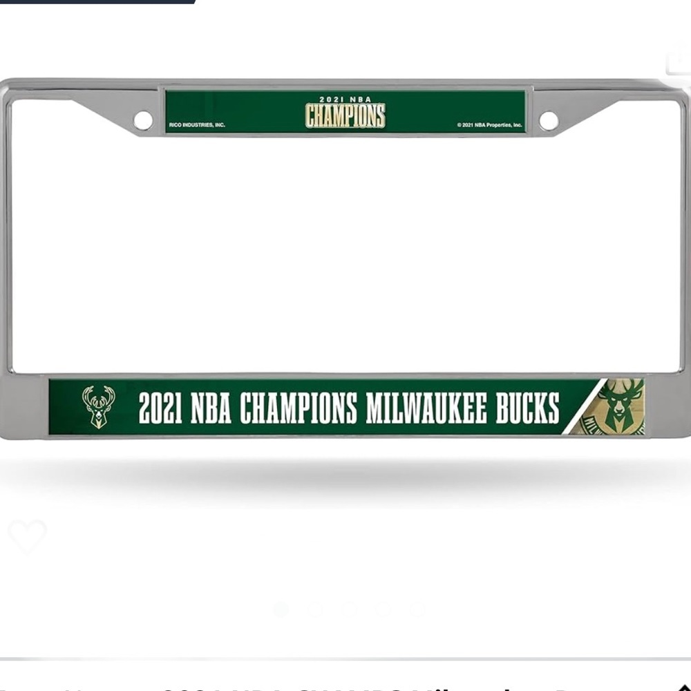 Milwaukee Bucks Chrome License Plate Cover Licensed Sports Merchandise